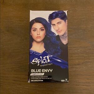 Splat Blue Envy Hair Color Kit-Opened box but unused.